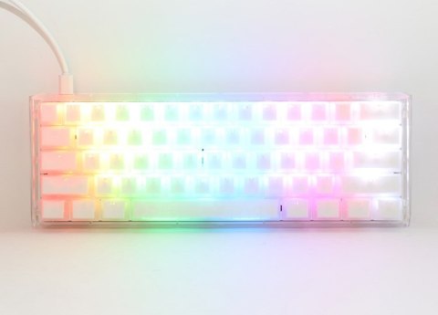 Ducky One 3 Aura Biała Mini Klawiatura Gamingowa, RGB LED - MX-Brązowy