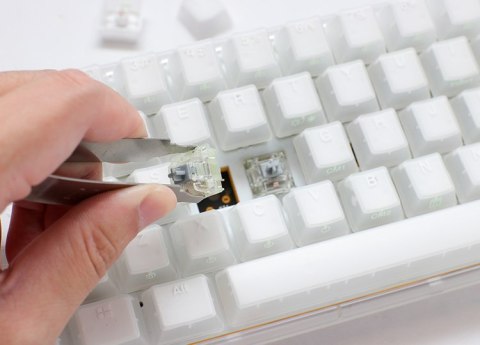 Ducky One 3 Aura White Mini klawiatura Gaming USB QWERTY Amerykański międzynarodowy Biały