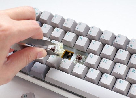 Ducky One 3 Mist Grey Mini Klawiatura Gamingowa, RGB LED - MX-Blue