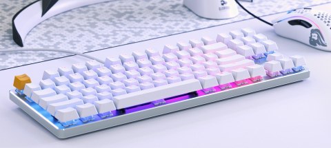 Glorious PC Gaming Race GMMK klawiatura USB QWERTY Amerykański międzynarodowy Srebrny, Biały