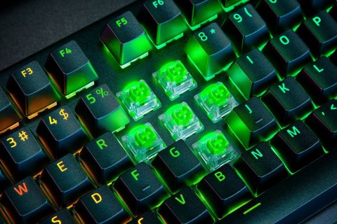 Klawiatura do gier Razer BlackWidow V4 Pro, zielony przełącznik, USB, układ brytyjski