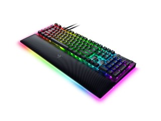 Mechaniczna klawiatura do gier Razer BlackWidow V4 Pro RGB LED light, US, Przewodowa, Czarny, Zielony Przełączniki, Klawiatura n