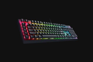 Mechaniczna klawiatura do gier Razer BlackWidow V4 X, zielony przełącznik, układ amerykański, przewodowy, czarny Razer