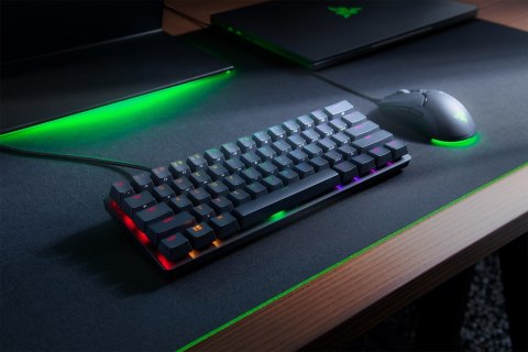 Razer | Łowca Mini 60% | Klawiatura do gier | Opto-mechaniczny | Światło LED RGB | NORD | Czarny | Przewodowy