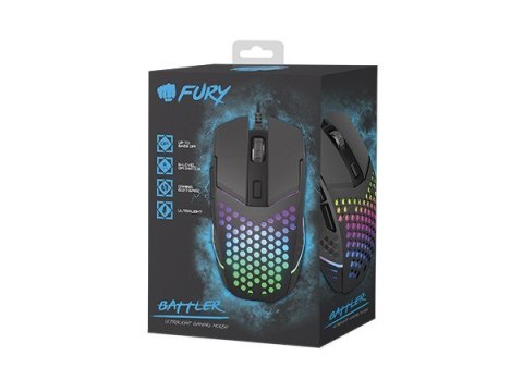 FURY MYSZ DLA GRACZY BATTLER 6400DPI PODŚWIETLENIE NFU-1654