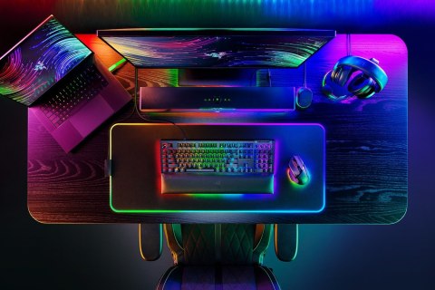 Klawiatura do gier Razer BlackWidow V4 Pro, zielony przełącznik, USB, układ brytyjski