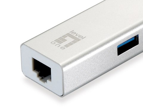 Adapter LevelOne USB3.0 -> GBit-LAN + koncentrator USB3.0