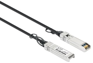 Intellinet 508407 kabel InfiniBand / światłowodowy 1 m SFP+ Czarny, Srebrny