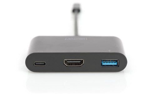 Multi Adapter HDMI, USB C, USB A na USB 3.1 Typ C4K 30Hz UHD, z audio, czarny