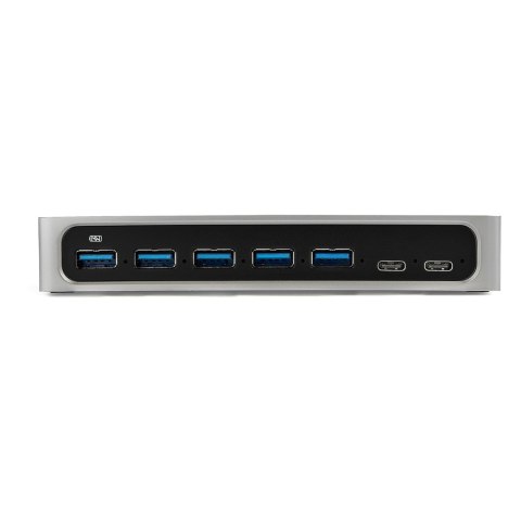 StarTech.com HB30C5A2CSC huby i koncentratory USB 3.2 Gen 1 (3.1 Gen 1) Type-B 5000 Mbit/s Czarny, Srebrny