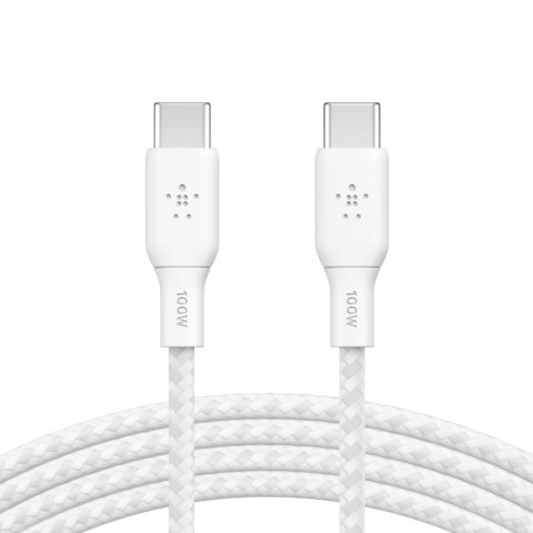 BELKIN BRAIDED USB-C TO USB-C/CABLE SUPPORTS FAST CHARGING UP