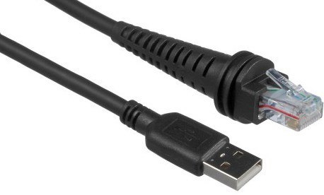 Cable: USB, black, Type A, 3m (9.8'), straight, 5v host power, industrial grade