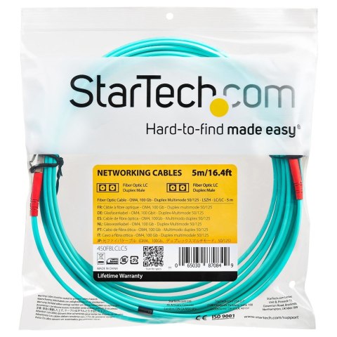 FIBER CABLE LC/LC 5M/OM4 50/125 MULTIMODE