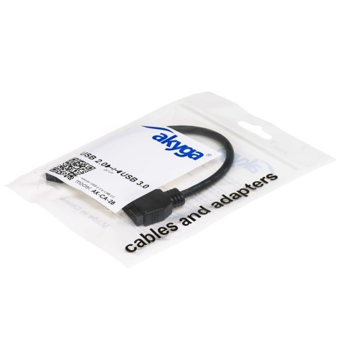 Kabel Akyga AK-CA-28 (IDC 10 pin F - IDE 20-pin M; 0,20m; kolor czarny) Kabel Akyga AK-CA-28 (IDC 10 pin F - IDE 20-pin M; 0,20m; kolor czarny)