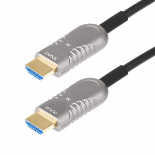 StarTech.com 8K-A-50F-HDMI-CABLE kabel HDMI 15,2 m HDMI Typu A (Standard) Czarny, Srebrny