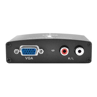 Konwerter VGA oraz Audio na HDMI LINDY czarny