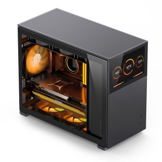 Jonsbo D31 Screen Obudowa Micro-ATX, Szkło Hartowane - czarna