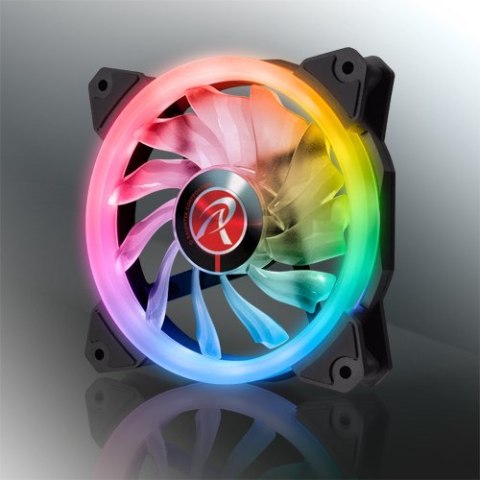 Wentylator Raijintek Iris 12 Rainbow A-RGB LED, zestaw 3 sztuk z kontrolerem - 120mm