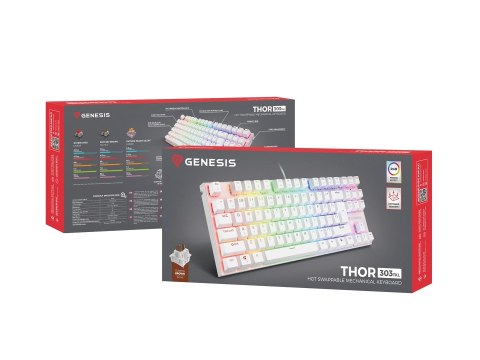 Genesis Thor 303 TKL RGB biała