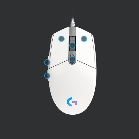 Mysz gamingowa Logitech G203 Lightsync White (REPACK) 2Y