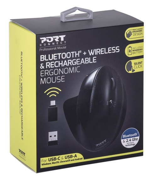 Mysz PORT DESIGNS 900706-BT BLUETOOTH RIGHT HANDED Mysz PORT DESIGNS 900706-BT BLUETOOTH RIGHT HANDED