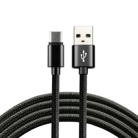 Kabel zasilający everActive CBB-1CB (USB - USB typu C ; 1m; kolor czarny)