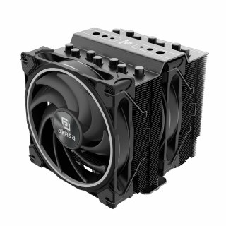 Akasa Soho H7 Dual Tower CPU Cooler, ARGB - 120 mm, czarny