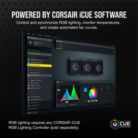 Corsair SP140 RGB ELITE Obudowa komputera Wentylator 14 cm Czarny 1 szt.