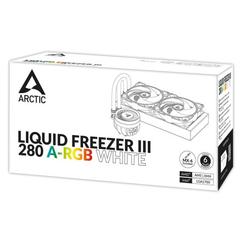 ARCTIC Liquid Freezer III 280 A-RGB Procesor Chłodnica cieczy all-in-one 14 cm Biały 1 szt.