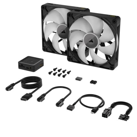 Corsair iCUE LINK RX140 RGB Series, PWM Fan 2 Pack - 140mm, czarny