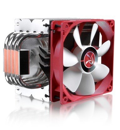 RAIJINTEK Themis Evo Procesor Chlodnica/wentylator 12 cm Metaliczny, Czerwony, Biały