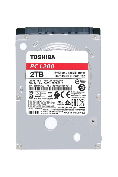 Dysk Toshiba L200 Mobile 2TB 2,5" 5400 128MB SATA III BULK