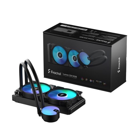 Fractal Design Lumen S24 v2 RGB Procesor Chłodnica cieczy all-in-one 12 cm Czarny 1 szt.