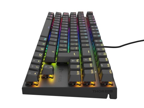 KLAWIATURA DLA GRACZY GENESIS THOR 303 TKL ES PODŚWIETLENIE RGB MECHANICZNA RED CZARNA HOT SWAP