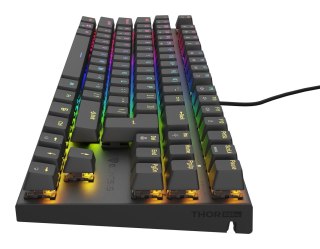 KLAWIATURA DLA GRACZY GENESIS THOR 303 TKL US PODŚWIETLENIE RGB MECHANICZNA BROWN CZARNA HOT SWAP