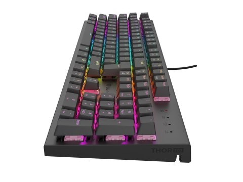 KLAWIATURA DLA GRACZY GENESIS THOR 303 US PODŚWIETLENIE RGB MECHANICZNA SILENT SWITCH CZARNA HOT SWA