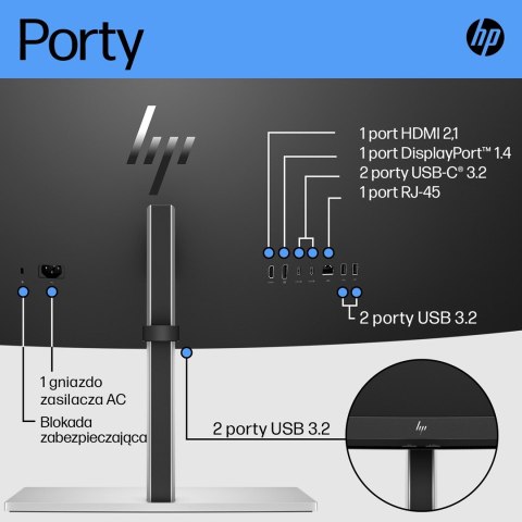 HP Zakrzywiony monitor DQHD E45c G5 HP Zakrzywiony monitor DQHD E45c G5