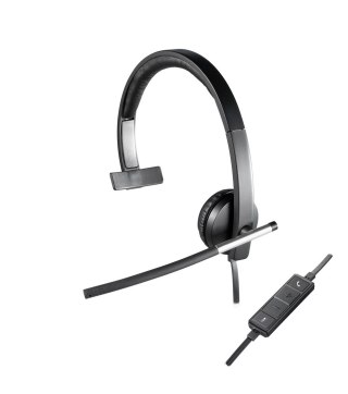 Logitech USB Headset Mono H650e Zestaw słuchawkowy Opaska na głowę Czarny, Szary