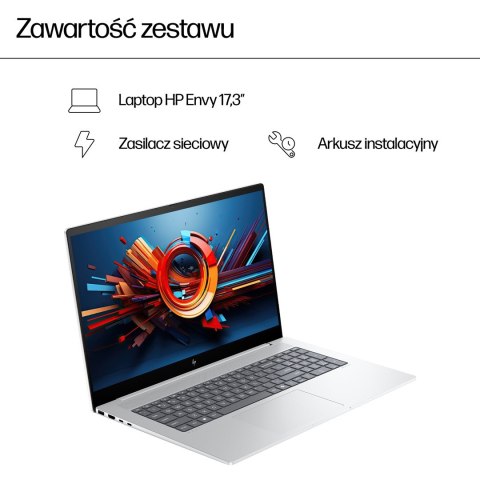 HP ENVY 17-da0003nw Ultra 7 155H 17,3"FHD Touch AG IPS 300nits 32GB DDR5 SSD1TB Intel Arc 5MP W11Pro 2Y Glacier Silver