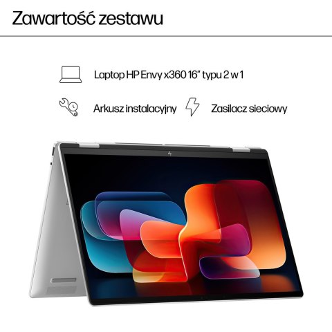 HP ENVY x360 16-ac0003nw Ultra 7 155U 16,0"WUXGA Touch AG IPS 300nits 16GB DDR5 SSD1TB Intel Arc 5MP Win11 2Y Glacier Silver HP ENVY x360 16-ac0003nw Ultra 7 155U 16,0"WUXGA Touch AG IPS 300nits 16GB DDR5 SSD1TB Intel Arc 5MP Win11 2Y Glacier Silver