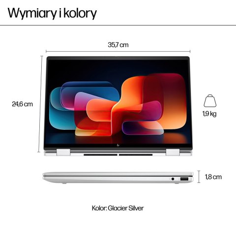 HP ENVY x360 16-ac0003nw Ultra 7 155U 16,0"WUXGA Touch AG IPS 300nits 16GB DDR5 SSD1TB Intel Arc 5MP Win11 2Y Glacier Silver HP ENVY x360 16-ac0003nw Ultra 7 155U 16,0"WUXGA Touch AG IPS 300nits 16GB DDR5 SSD1TB Intel Arc 5MP Win11 2Y Glacier Silver