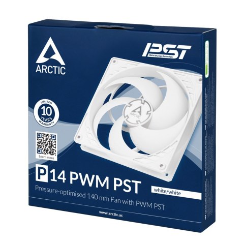 ARCTIC P14 PWM PST Obudowa komputera Wentylator 14 cm Biały