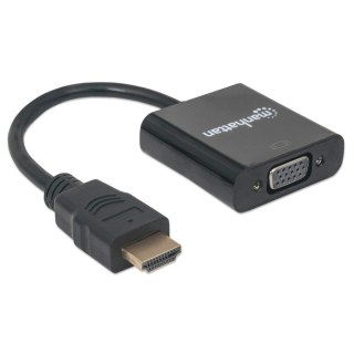 Manhattan 151467 adapter kablowy 0,3 m HDMI Typu A (Standard) VGA (D-Sub) Czarny