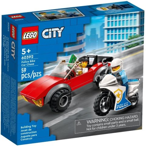 LEGO CITY 60392 MOTOCYKL POLICYJNY - POŚCIG ZA SAMOCHODEM