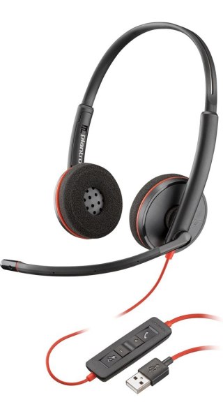 Poly Blackwire 3220 Stereo USB-A Headset (Bulk)