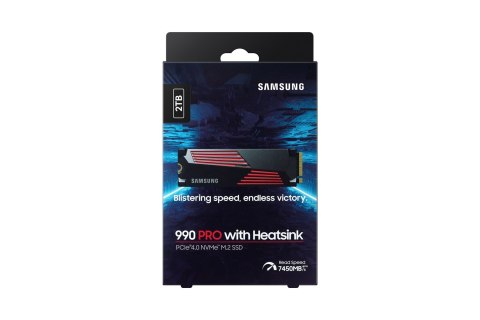 SSD PCIE G4 M.2 NVME 2TB W/HS/990 PRO MZ-V9P2T0CW SAMSUNG