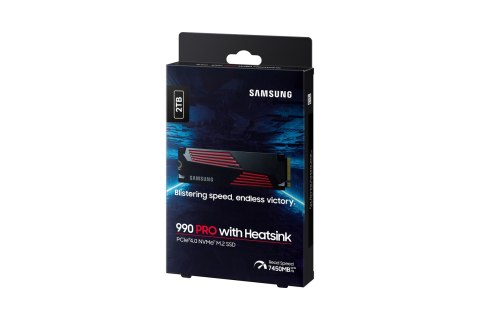 SSD PCIE G4 M.2 NVME 2TB W/HS/990 PRO MZ-V9P2T0CW SAMSUNG