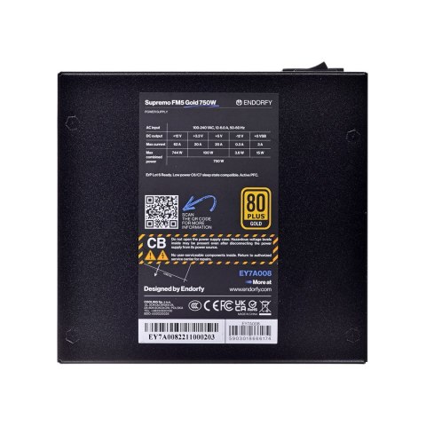 ENDORFY Supremo FM5 Gold 750 W moduł zasilaczy 18+10 pin ATX ATX Czarny