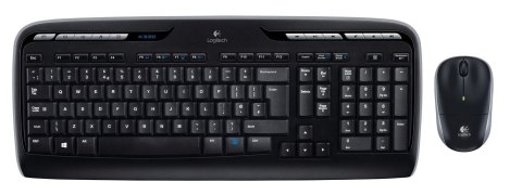 Logitech Wireless Combo MK330 klawiatura Dołączona myszka USB QWERTY Amerykański międzynarodowy Czarny