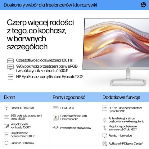 MONITOR HP LED 23,8" 524sf (94C17E9) MONITOR HP LED 23,8" 524sf (94C17E9)